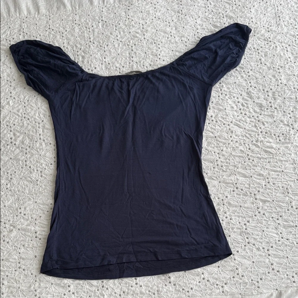 Brandy Melville Navy Blue Women's Top - Picture 3 of 3